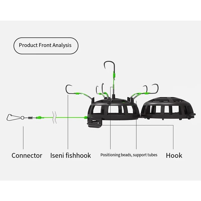 Nr. 6/Nr. 8/Nr. 10/Nr. 12 Angelhaken Wels-Montage Salzwasser-Angelhaken für alle Fähigkeitsstufen Angelwerkzeuge Teile Waben-Tackle-Werkzeuge