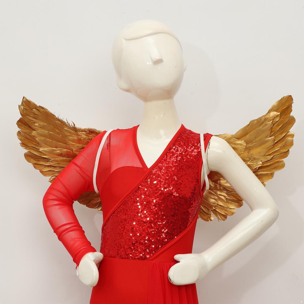 Children Angel Feather Wings Christmas Angel Wing Party Costume Wings Halloween Christmas Masquerade Accessories