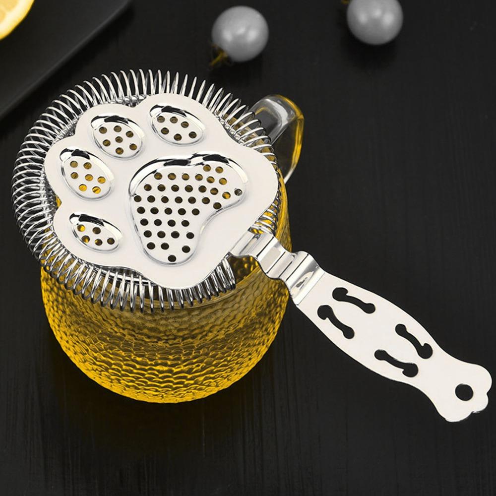Silver Drink Strainer 304 Stainless Steel Ice Filtration Wine Strainer  Home Bartending