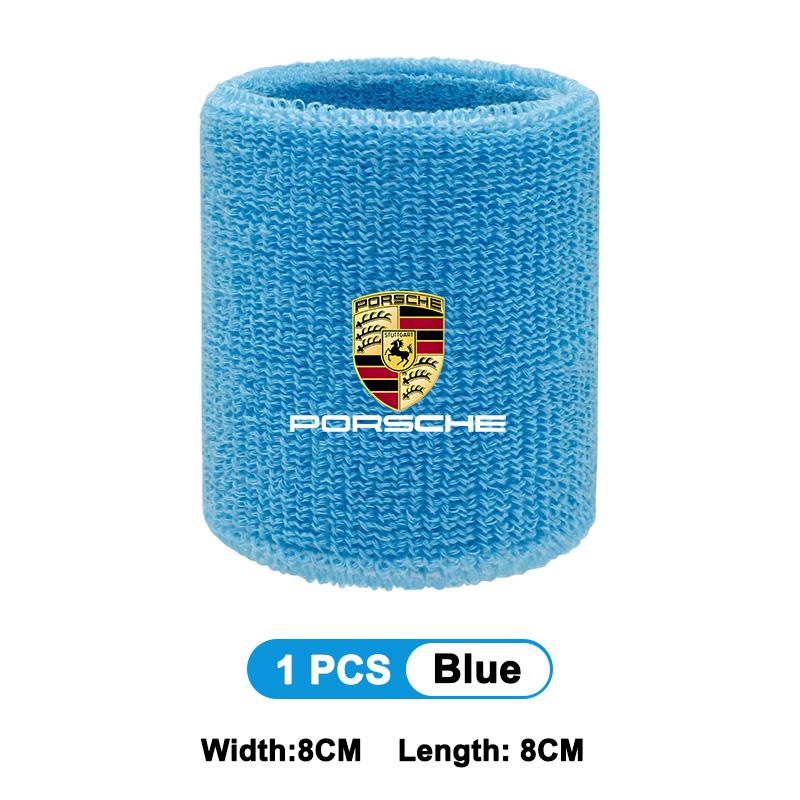 Met Auto Logo Badge Armband Sportpolsbandjes Mannen Vrouwen Absorberende Polsband Voor Porsche Panamera Cayenne Taycan 911 718 Macan