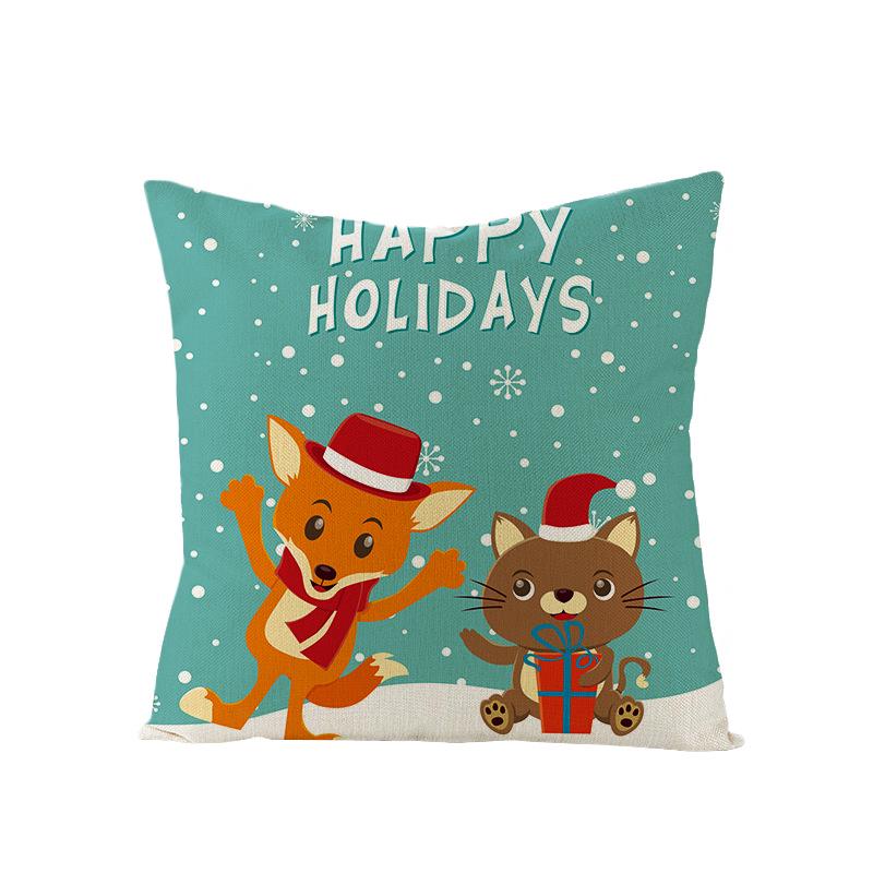 Christmas Single Pillowcase Car Sofa Cushion Cover Home Decor Pillowcase