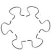 Left Horseshoe Clips Plastic Right Sliver Zinc Plated 2288