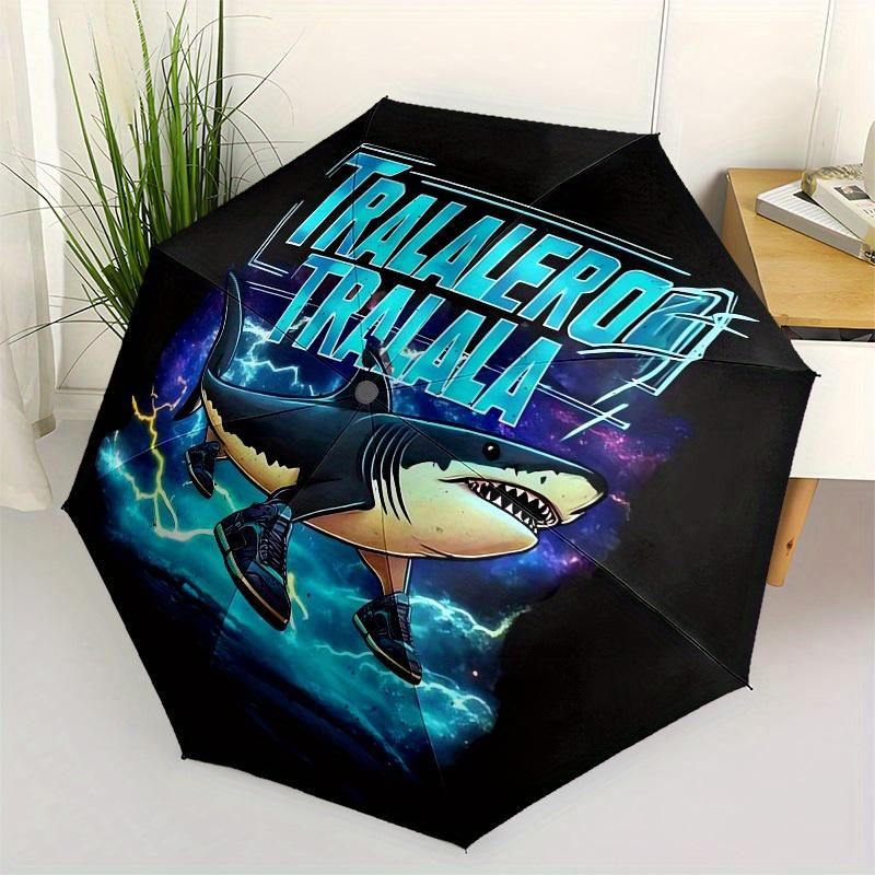 

1pc Shark Tralalero Tralala Shoes Umbrella with Plastic Handle,Suitable for All Seasons Home Travel Outdoor UmbrellaM1024