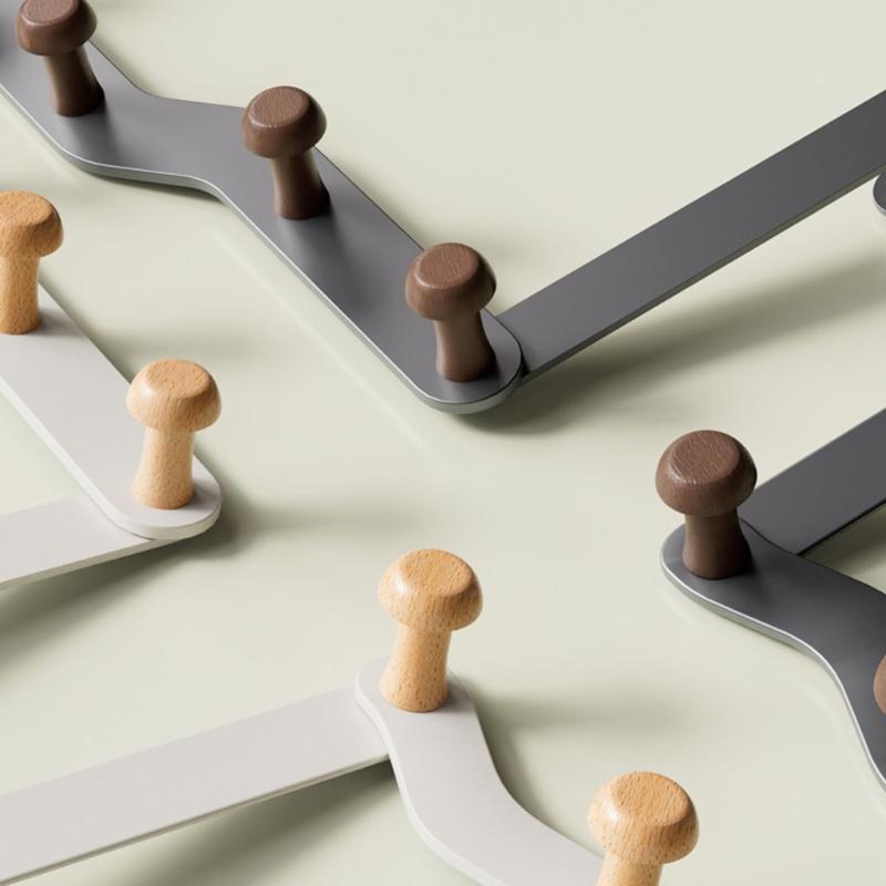 Over Door Hooks With Wooden Shelf For Jackets Hats Carbon Steel Clothes Rack Hanging Solution For Home Office