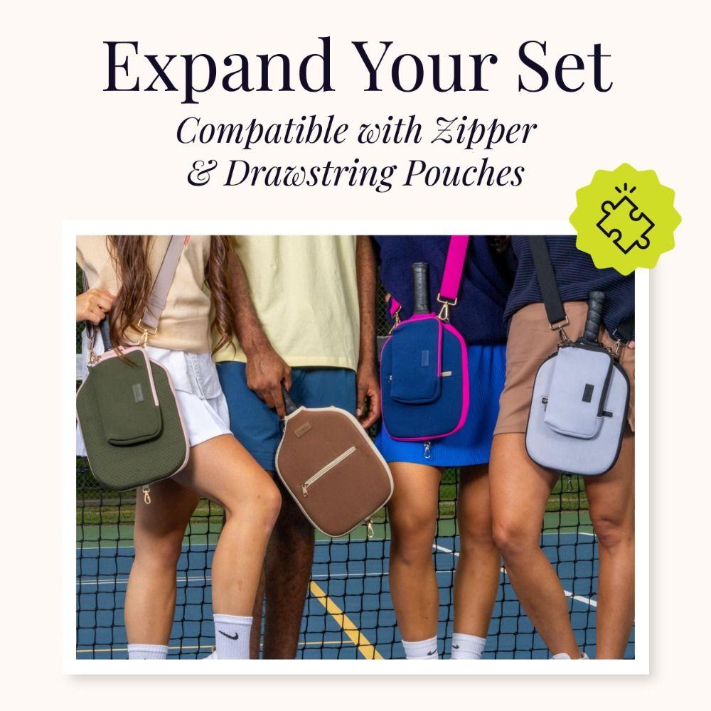 Water Resistant Pickleball Crossbody Bag Neoprene Paddle Protective Case  Tennis Court