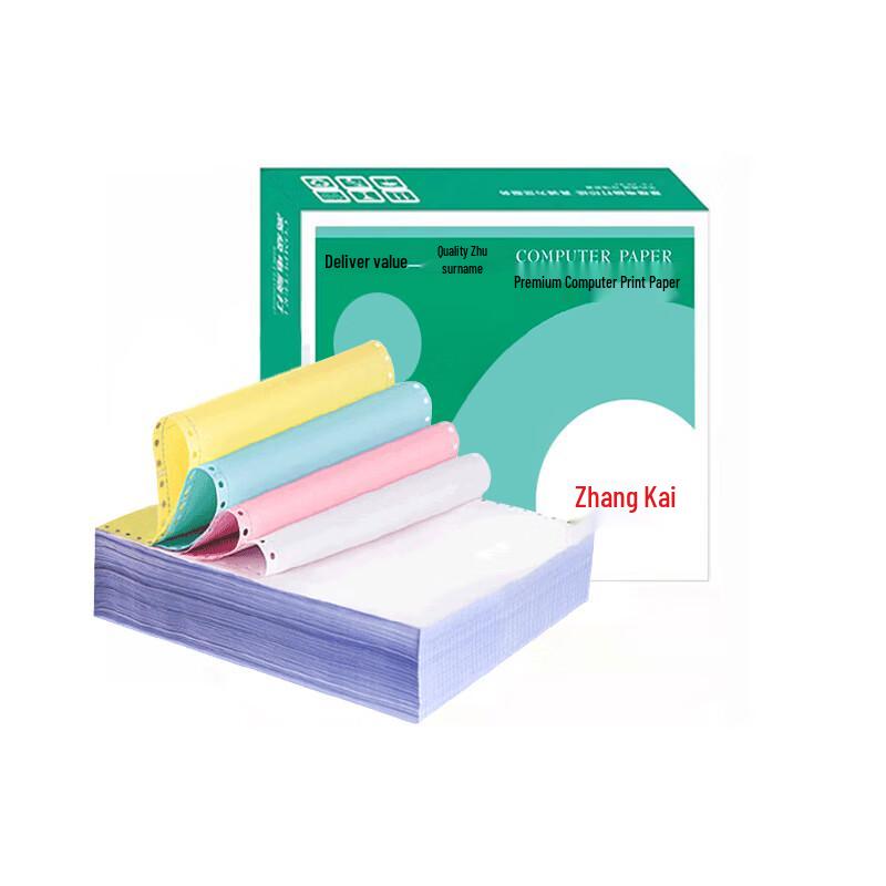 Zhangkai 241mm 4-Part Continuous Form Color Paper