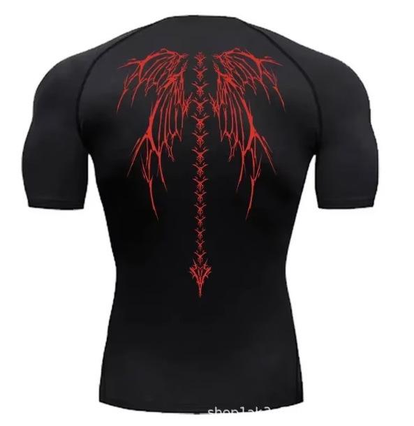 Men's Quick-Dry High-Elasticity Anime 2D Print Sports T-Shirt