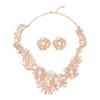 European and American Necklace Set Geometric Retro Exaggerated Alloy Inlaid Imitation Pearl Wedding Accessories Versatile Fashion