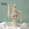 Decorative Desk Accessories 3D Printed Ancient Chinese Dancer Ornament, Elegant Flowing Water Sleeve Figurine, Fine Traditional Oriental Aesthetic