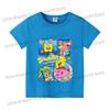 SpongeBobs Cartoon Tshirt for Children Cotton Soft Tee Boys Girls Tops Colorful Clothing Anime Printed Clothes Birthday Gift
