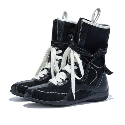 Mode Gloednieuw Plus Size 40 Sportieve Vintage Boksschoenen Dames Schoenen 2025 Mode Vetersluiting Plat Comfortabele Wandelsneaker Enkellaarzen