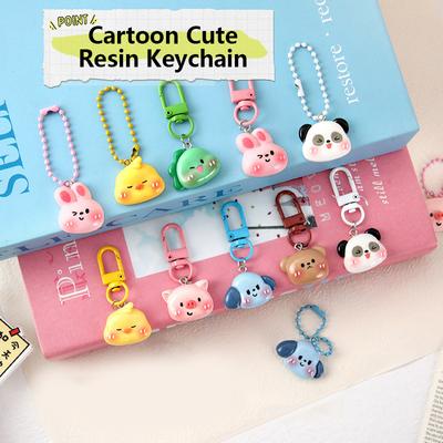 Bonito desenho animado animal chaveiro pingente para mulheres homens criativo kawaii casal chaveiro bolsa pingente decoração brinquedos presentes