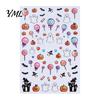 Halloween Theme Nail Art Stickers, Cartoon Pumpkin Ghost Bat Decals for Holiday Decorations, Self-Adhesive Manicure Stickers Women DIY