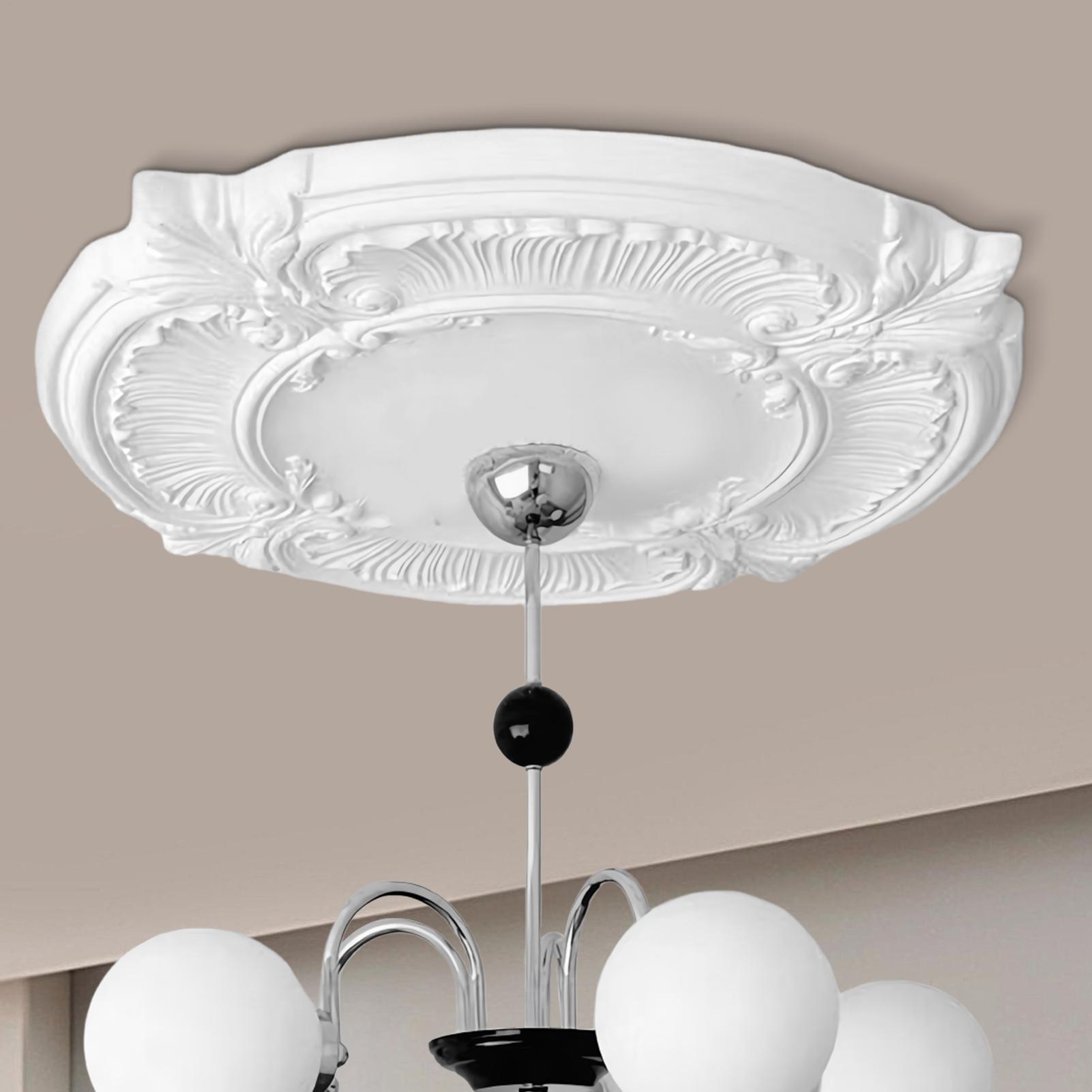 

Split Medallion for Ceiling Light Ceiling Light Split Cover Plate Tight Fit Lamp Shade Trim for School Study Living Room Library CHINA