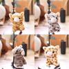 Plush Cat Keychain With Short Pile Fabric For Bag Decoration And Gift