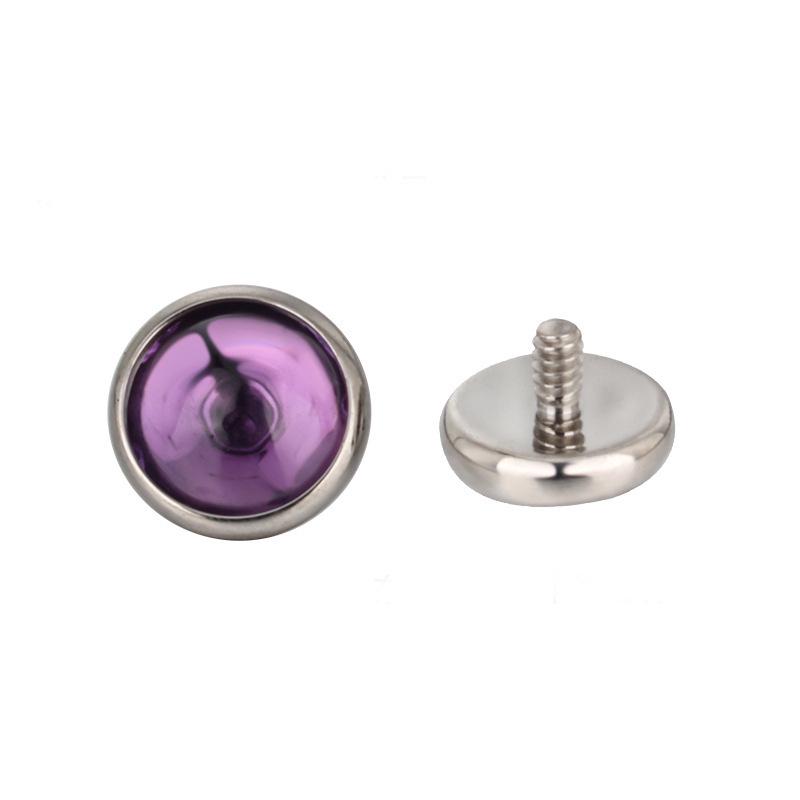 F136 Titanlegierung 0,9x4mm Tigerauge & Katzenauge Stein Piercing Schmuck - Lippen- & Zungenstecker Ohrring M0.9 x Stone 4mm