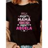 Unisex Black Mother'S Day T-Shirt with Pink Letter Print-Mejor Mama Design