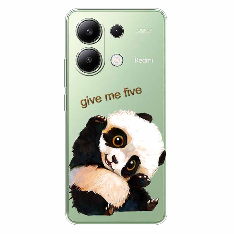 For Xiaomi Redmi Note 13 4G Case TPU Clear Soft Cute Girl Paint Cover For Redmi Note 13 4G Case Note13 Transparent Silicone
