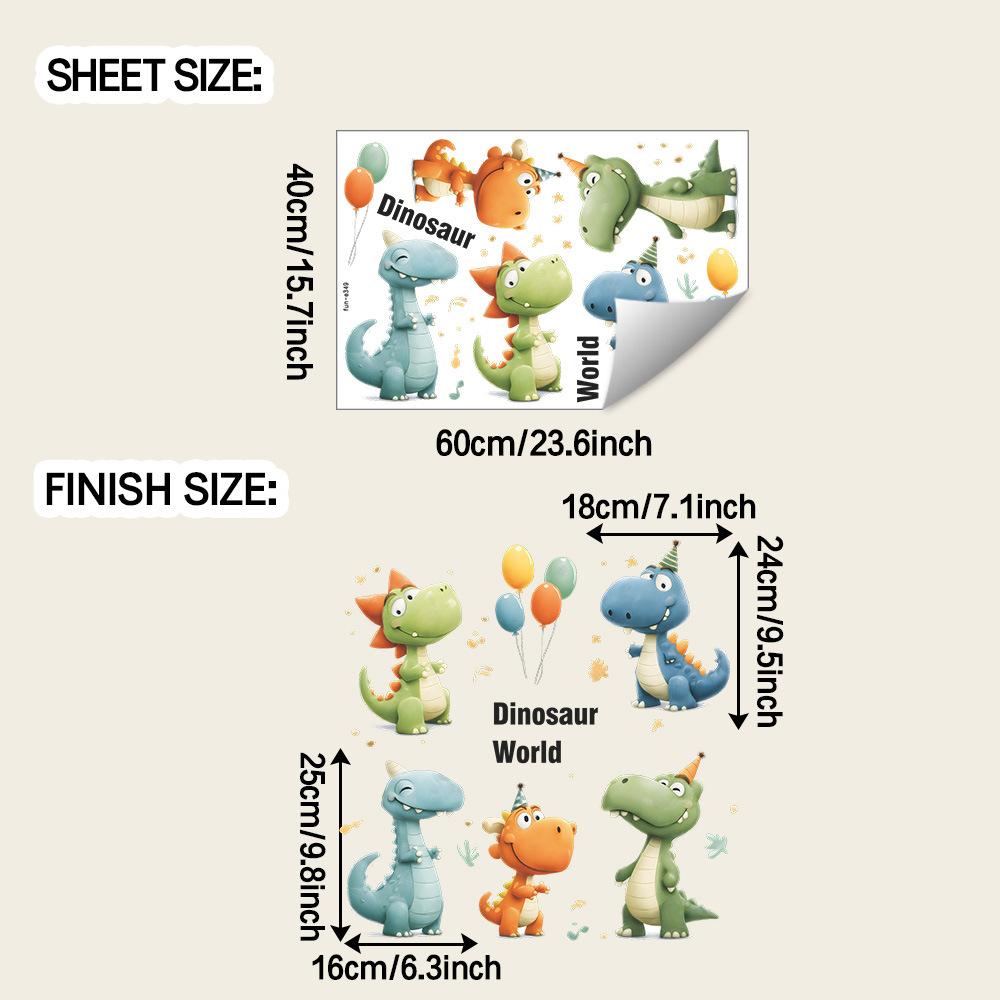 

Мультяшные Милые Динозавры и Воздушные Шары, Детская Комната, Детский Сад, Дом, Наклейки для Украшения Стен