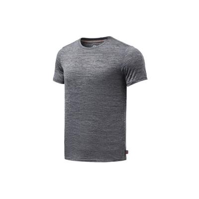 Li Ning Training Series Round Neck Knitted Sports Short Sleeve T-Shirt Men Tops Gray ATSR293-3