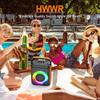 Machine de Karaoké avec 2 Microphones Sans Fil pour Adultes, Système Karaoké Bluetooth Portable avec Lumière RGB pour Fête à Domicile