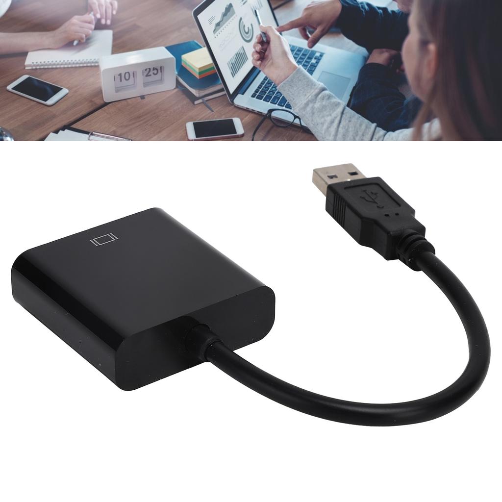 USB3.0 To VGA Converter 5Gbps HD 1080P Adapter Cable 15Pin Female External Video Card