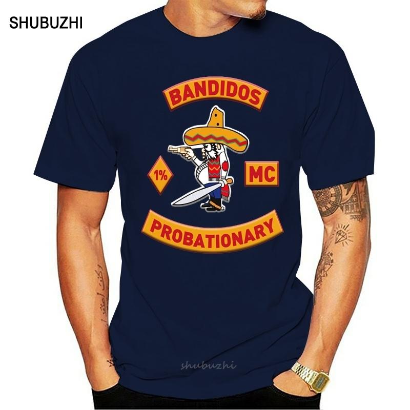 

Fashion Bandidos Worldwide Mens Black T Shirt Support Your Local Bandidos MC Short Sleeve Casual Tee Shirt Print Cotton Tops S