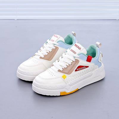 Spring New Student Versatile Board Shoes Women's Color Matching Classic Casual Shoes Flat-bottomed Sports Shoes