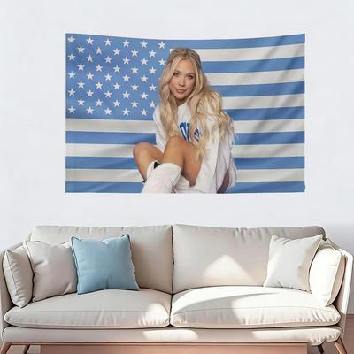 1 Pc Megan Moroney Pink American Funny Cameron Flag Tapestry Poster  Perfect Decor  Gift for College Dorm Room Scene Backdrop
