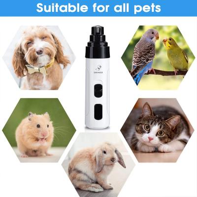 Dog Nail Clippers Quiet Electric Pet Nail Grinders Rechargeable Painless Dog Cat Paws Nail Grooming Trimmer Tools Pet Supplies