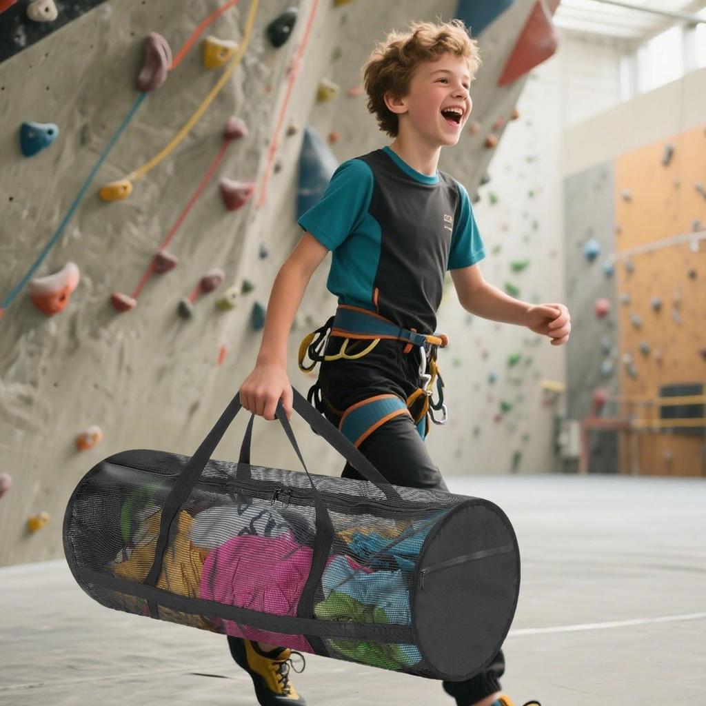 70x28x28cm Dive Bag Mesh Snorkel Gear Bag Portable Foldable Large Duffle for Holding Basketball Volleyball Soccer Laundry Gym