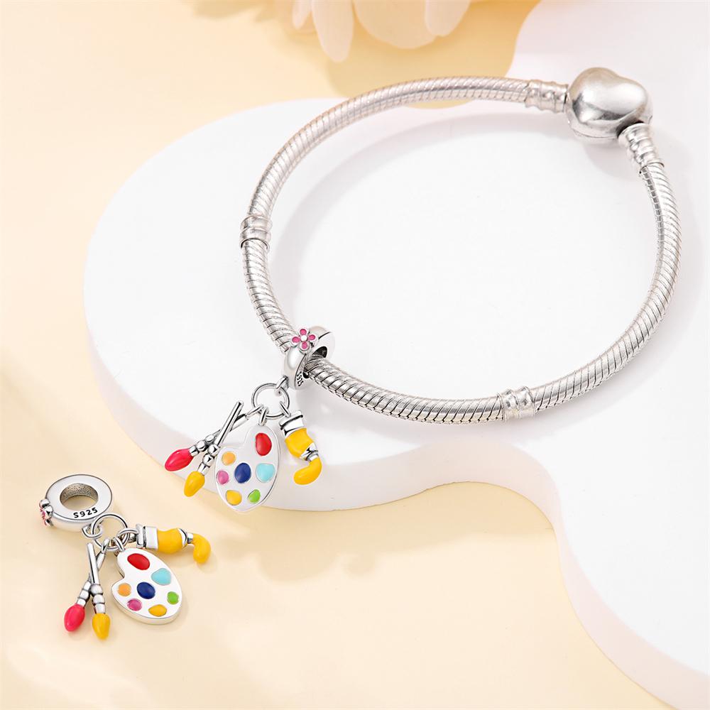 Pigment Board Charms   Copper Original Beads Fit Original  Charms Bracelet Beads Jewelry Gifts For Women