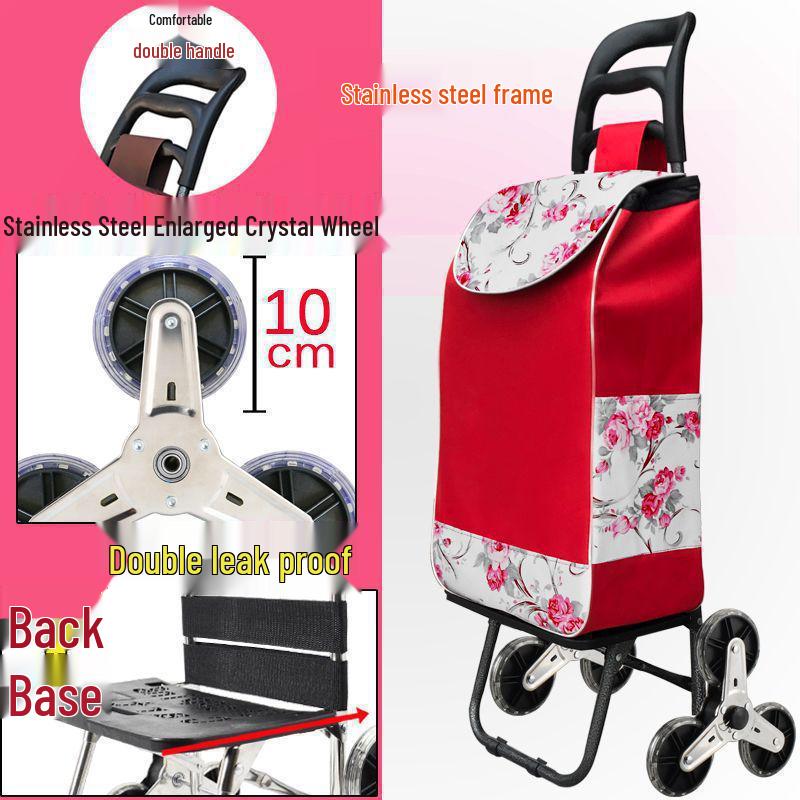 Компактная складная тележка для покупок - Портативная тележка для пожилых людей