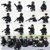 12 pièces/set Figurines de Soldats Militaires Swat Blocs de Construction Assemblés Jouets Éducatifs Pour Garçons Cadeaux