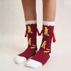 Magnetic Hand Holding Middle Calf Socks Funny Cartoon Food Themed Hamburger Hot Dogs Print Crazy Design Socks for Women