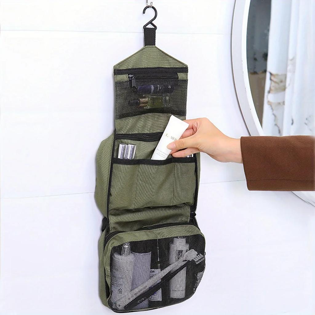 Hanging Men's Toiletry Bag Large Waterproof Cosmetic Bags Travel Organizer Lady Toiletries Makeup Toilet Foldable Bathroom Kit