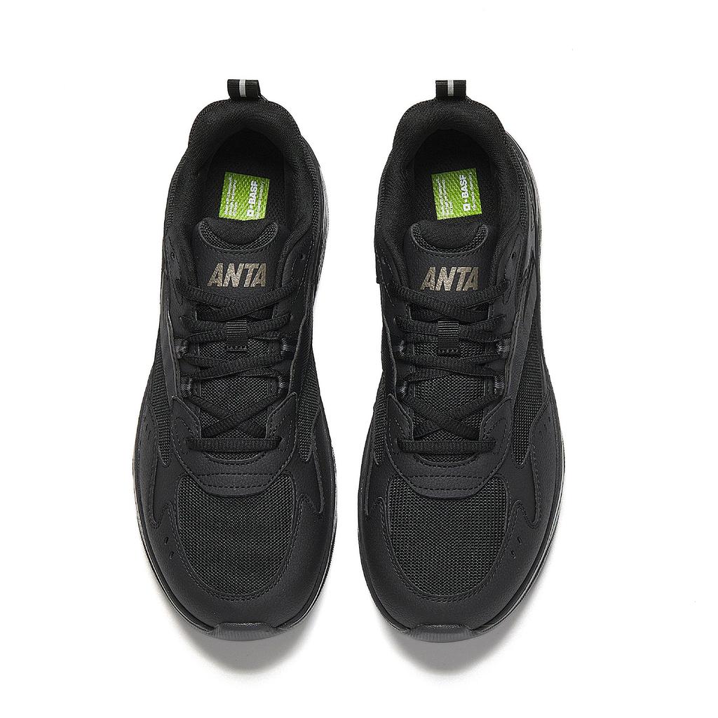 Anta Cloud Journey Cushioning Height Increasing Abrasion Resistant Slip Resistant Casual Shoes Men's Black 912618807-3