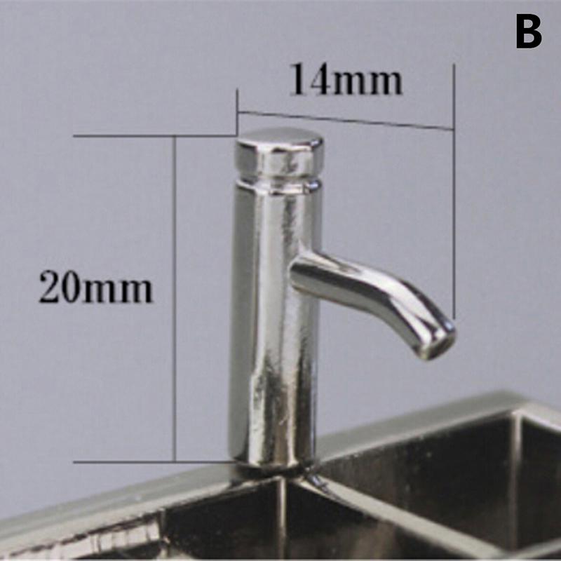 New 1/6 Scale Miniature Kitchen Sink Lavatory Wash Basin Faucet For Blyth Barbies Dollhouse Furniture Toys Accessories
