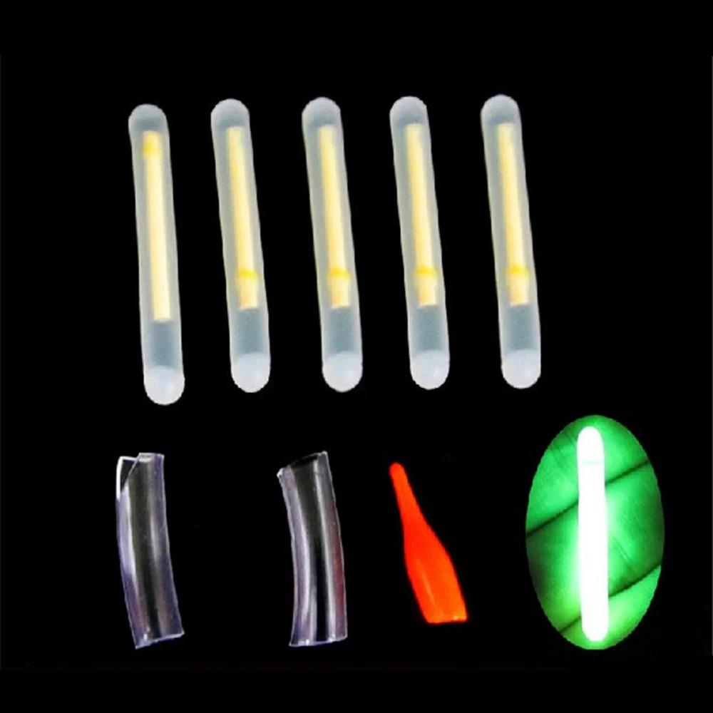 100pcs Luminous Fishing Light Sticks Glow in Dark Night Fishing Float Lights Accessories High Visibility for Rod Tip Accessories 260319