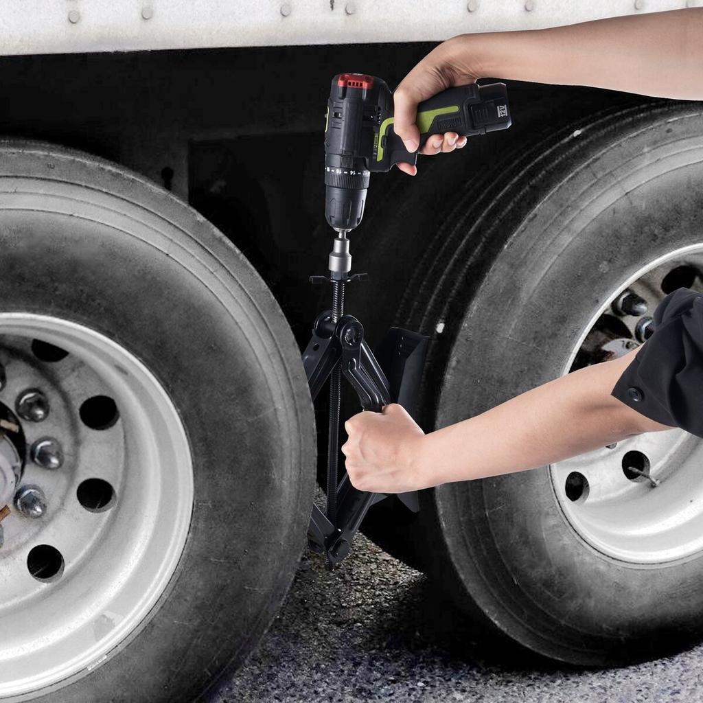Wheel Chock Stabilizer 2 Sets for RV Travel Trailers with Ratchet Wrench