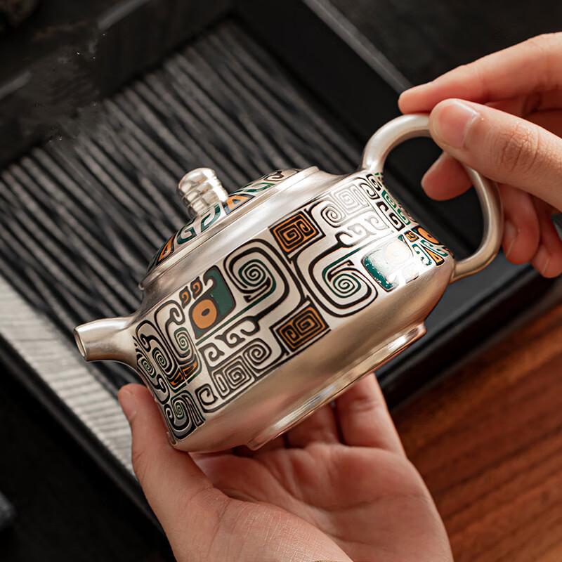 Dunhuang Cultural Gilded Silver Tea Set