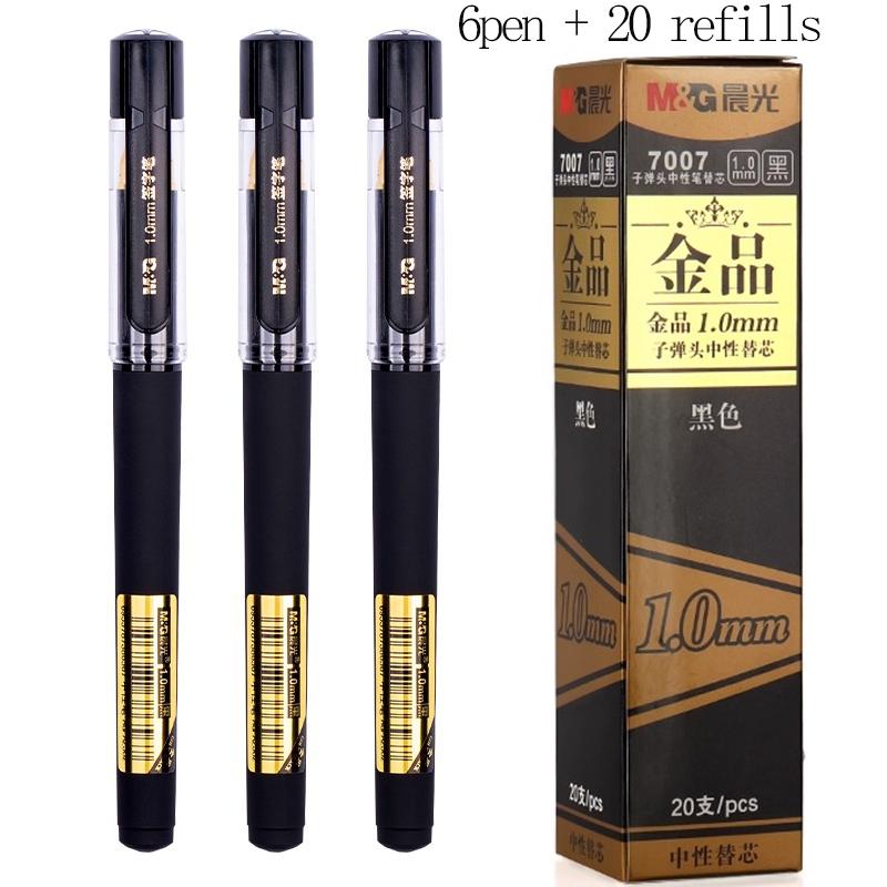 M&G Coarse Tip Gel Pen 1.0mm, smooth writing, interchangeable refills, flexible lacquer barrel, suitable for students and of