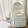 Schoolbag Lightweight Large-capacity Backpack New Japanese Ins High Value Fresh and Sweet Plaid Junior High School Student Schoolbag