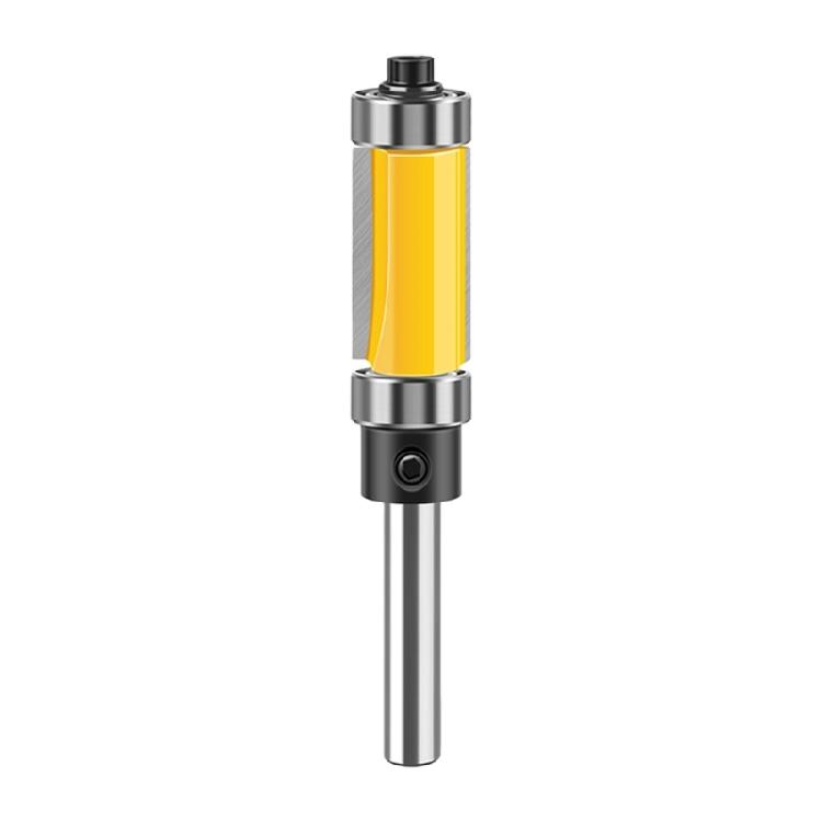 Double Edges Trimming Router Bit With Double Bearing Guide Carbon Steel Body Rust Resistant Finish for DIY Enthusiasts