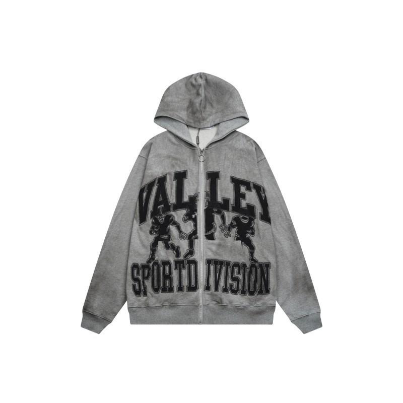 High Street Style Embroidered Rhinestone Hooded Sweatshirt Teenagers