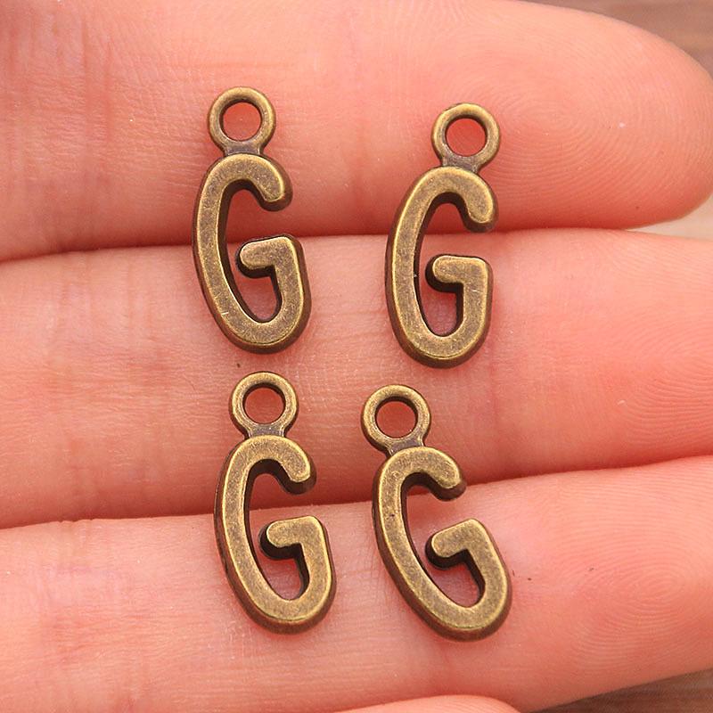 Zinc Alloy Alphabet Charms: 2 Colors, 26 Letter Pendants for Jewelry, Handbag, and Mobile Phone Accessories