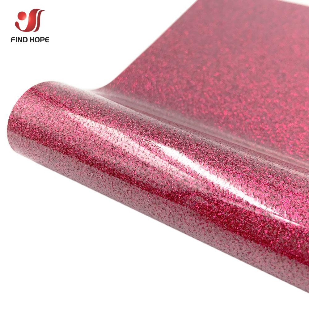 Glitter Heat Transfer Vinyl Film 19" x 39" Shiny PU HTV Heat Press Vinyl Sheet/Roll Iron-on Tshirt Fabrics for cut Silhouette