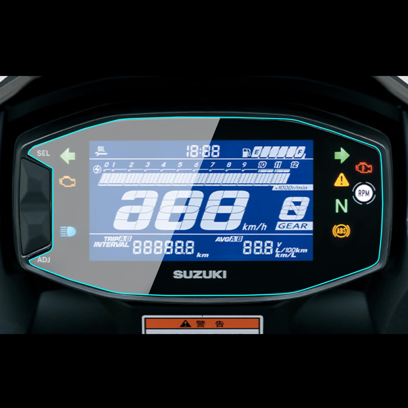 

Комплект из 2 защитных пленок для спидометра для Suzuki V-Strom 250SX (DL250 SX 2023-2024) (8BK-EL11L) - Включает инструменты и аксессуары для установки.