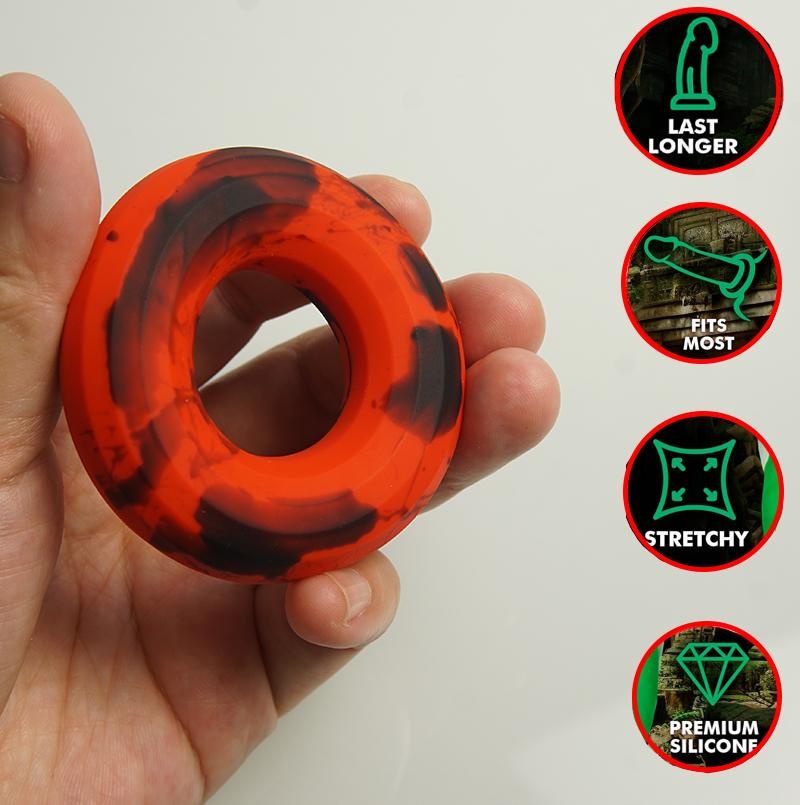 Liquid Silicone Dick Cock Ring,Ejaculation Delay Cockring Penisring,Sex Toys for Men,Testicle Scrotum Bondage,Semen Lock Rings