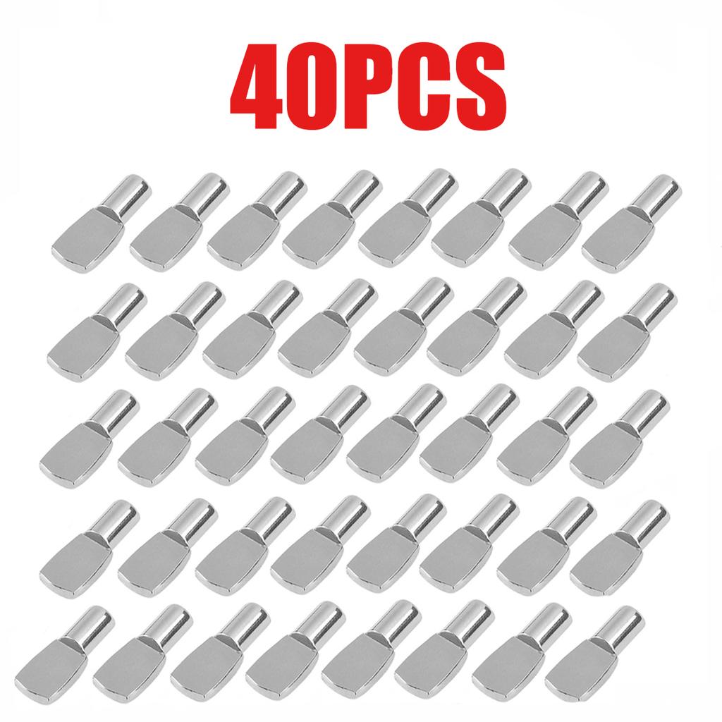 60PCS Shelf Cabinet Laminated Board Pin Glass Nickel Plated Pin Fixed Bracket Furniture Hardware Bracket Layer Board Bracket